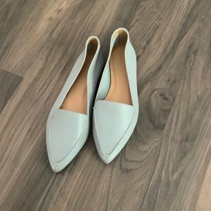 J Crew Factory Gray Leather Flats